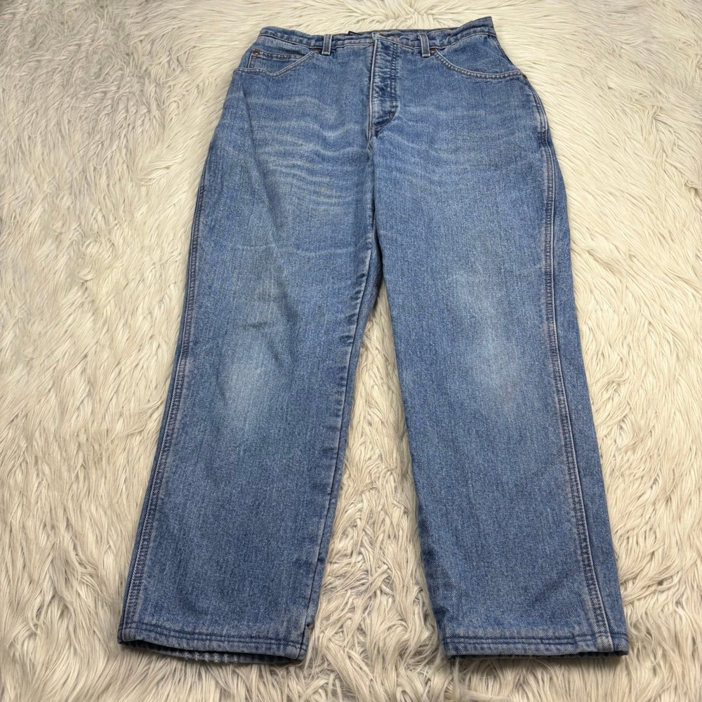 Vintage Lands' End Women's 12 Flannel Lined Straight Leg Jeans Granola Girl